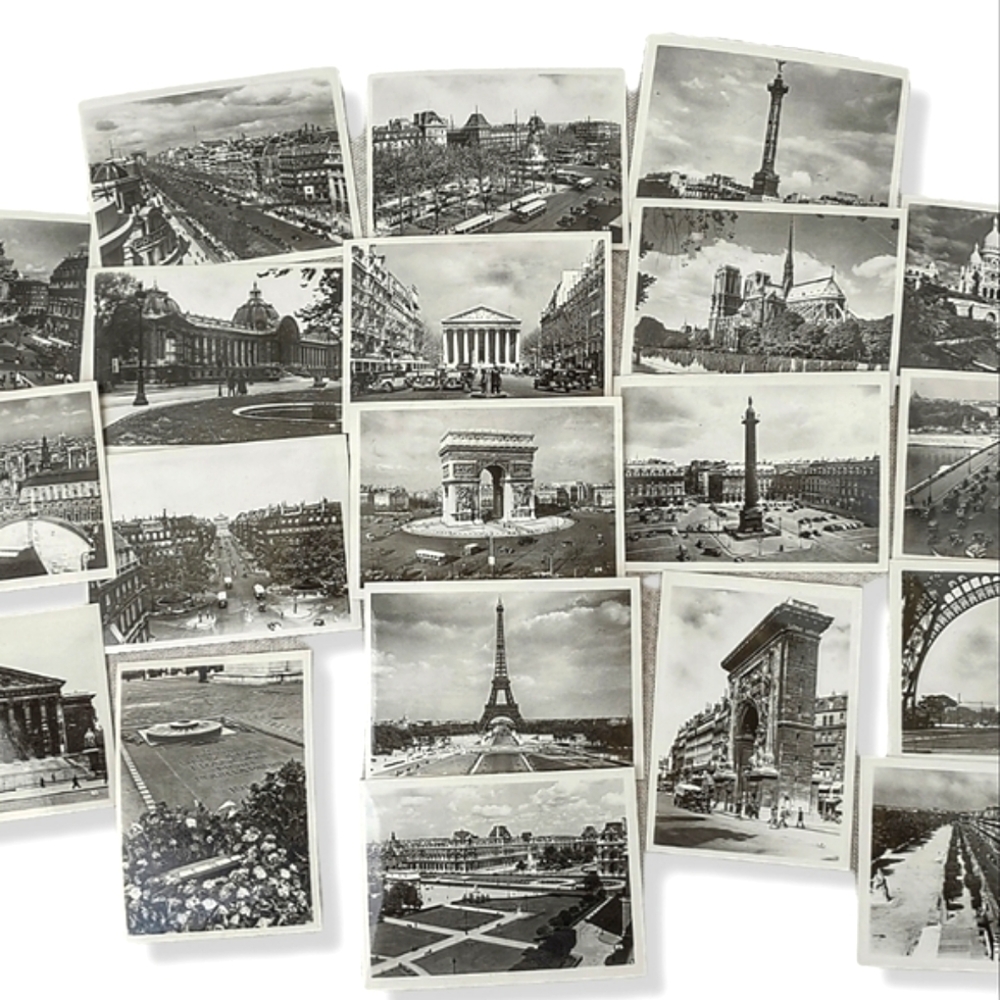 Vintage Photos Photograph Pictures 3.5x3 Paris France Black White Glossy History